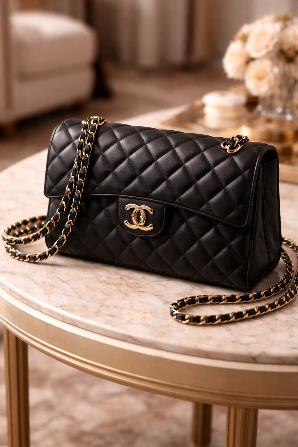 Elegant leather handbag